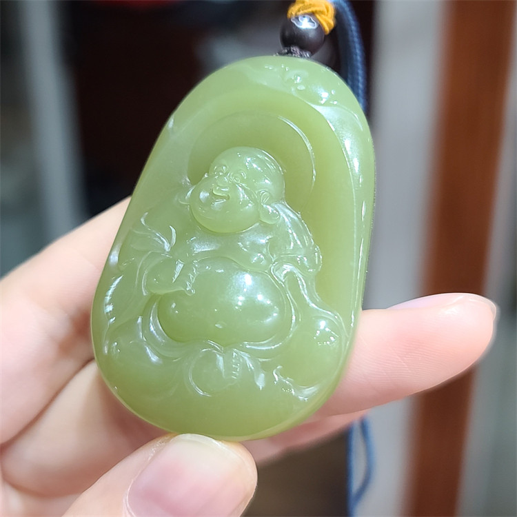 新疆和田黄玉籽料弥勒佛挂件  观音貔貅生肖项链手链  xx16229