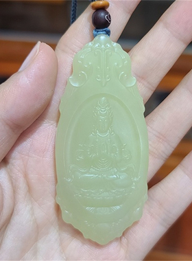 新疆和田黄玉观音手链项链挂件吊坠手镯xx14078