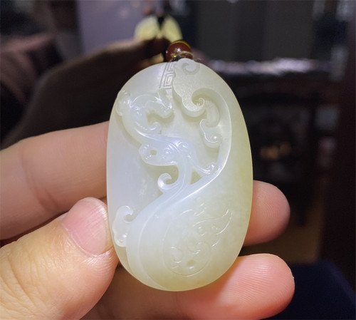 白玉籽料超细腻油润仿古龙博古