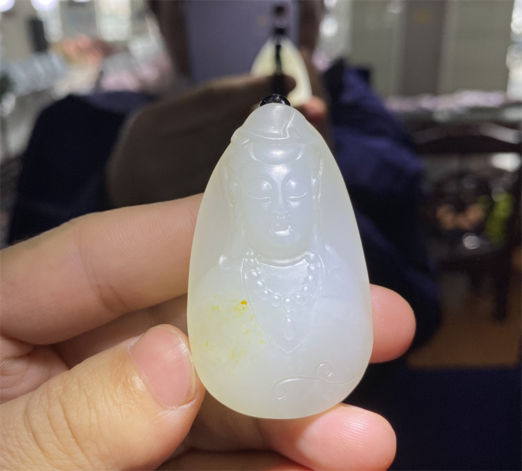新疆和田白玉籽料观音挂件吊坠宝宝锁平安扣戒指耳坠如意xd02010