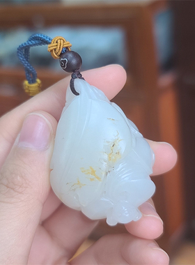 新疆和田白玉籽料吉祥挂件  吊坠宝宝锁如意锁xx17043