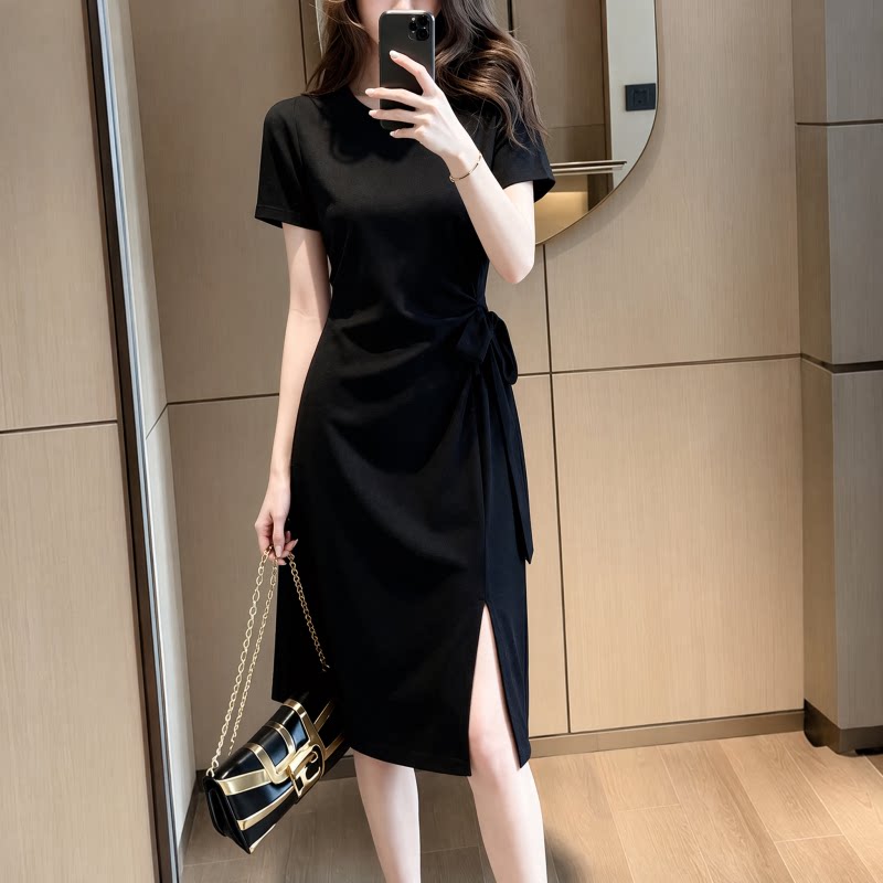 连衣裙女夏季新款新中式国风改良旗袍收腰气质高级感A字显瘦短裙