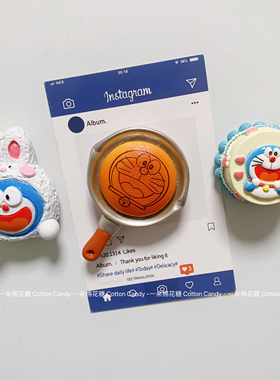 CottonCandy-ins软萌可爱蓝胖子蛋糕煎饼磁吸装饰铁柜磁性冰箱贴