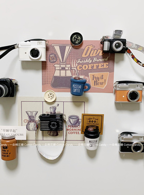 CottonCandy-ins复古美式木质冰箱贴洞洞板铁皮柜入户门装饰磁吸