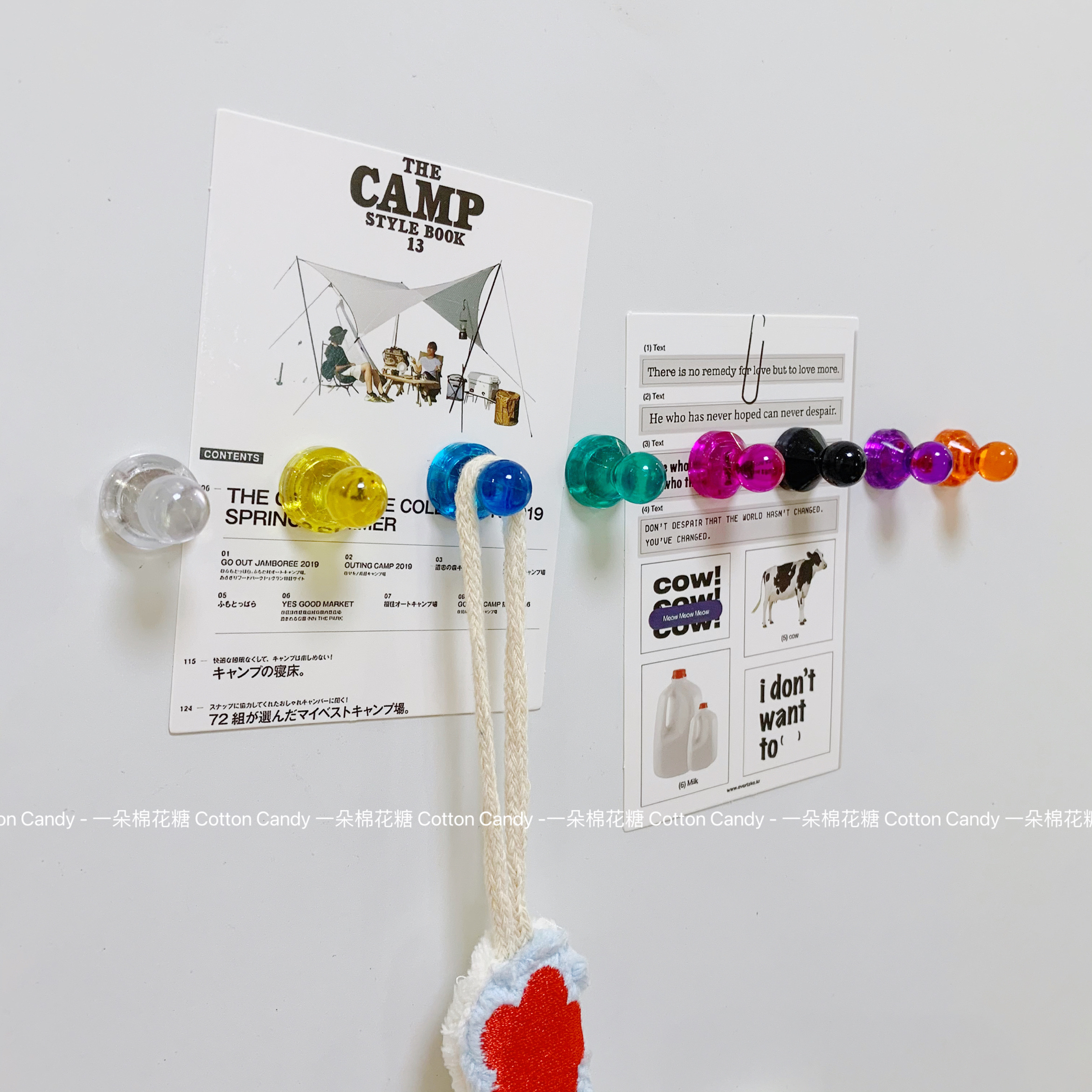 CottonCandy-ins强磁图钉强力磁力扣票据磁钉冰箱磁贴可立拍固定