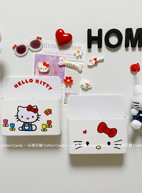 CottonCandy-ins少女猫吸收纳盒冰箱贴洞洞板收纳磁性入户门笔盒