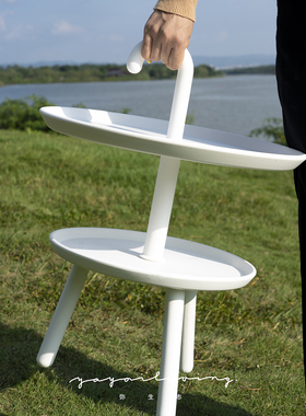 弥生志好物 提手边几创意设计小茶几卧室床头柜阳台小户型边几