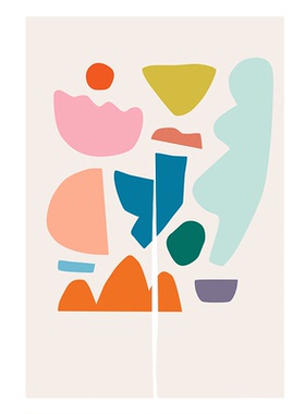 弥生志 北欧彩色色块ins门帘棉麻布艺卧室隔断暖帘厨房半帘免打孔