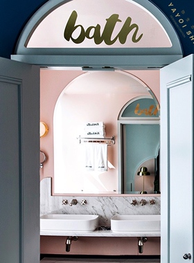 弥生志 北欧简约设计无边框拱门镜浴室镜玄关镜壁挂镜网红半身镜