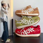 新款 春节喜庆双喜德训鞋 女2026春季 范小络春季 运动休闲阿甘鞋