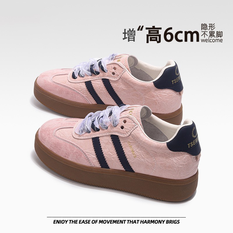 内增高女鞋6CM德训鞋女2025春