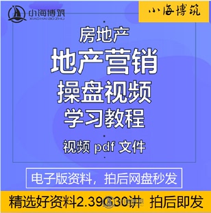 房地产营销操盘学习视频教程销售置业顾问营销总课件策略案例资料