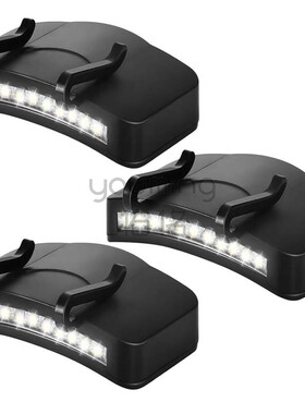 充电式11LED帽夹灯夜钓LED头灯应急灯帽檐灯帽沿灯钓鱼灯7号电池