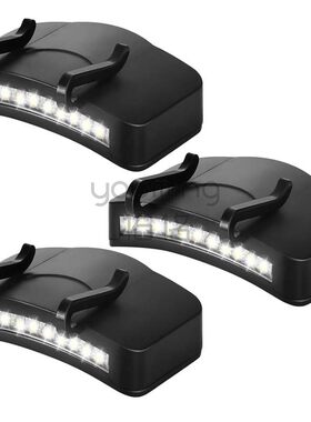 充电式11LED帽夹灯夜钓LED头灯应急灯帽檐灯帽沿灯钓鱼灯7号电池