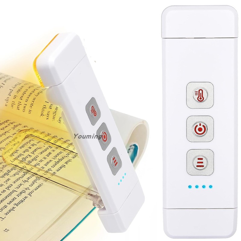 佑佲创意小书灯床上读书灯夜读灯学生宿舍阅读夹书灯充电电子书灯