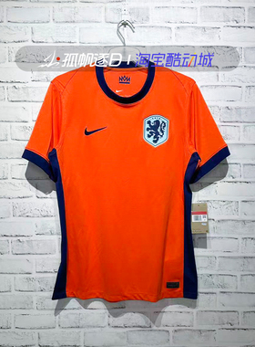 Nike耐克男子欧洲杯荷兰主场球迷版足球速干短袖T恤FJ4276-819