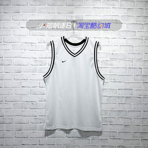 耐克男子跑步速干透气V领背心