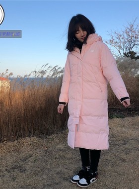 New Balance 冬季女子长款浅粉保暖羽绒棉服NQ84R012-PK NP846042
