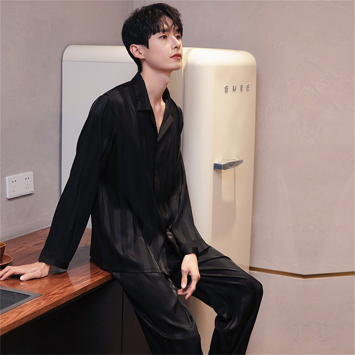 真丝睡衣男2026春秋桑蚕丝家居服