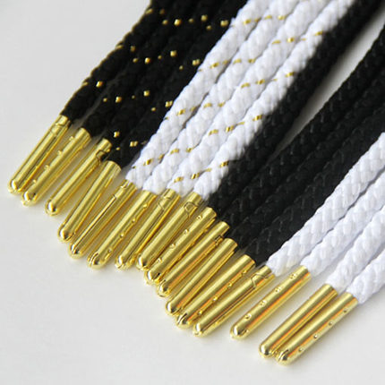 詹姆士鞋带黑色白色鞋带圆篮球鞋金属头鞋带 LBJ15LOW运动鞋鞋带