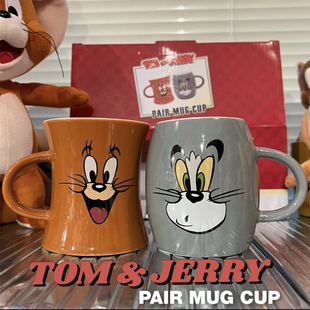 TOM AND JERRY日本正品猫和老鼠周边陶瓷水杯马克杯情侣咖啡杯子