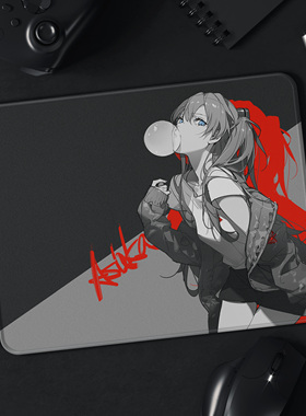 EVA明日香二次元游戏电竞无畏契约cs鼠标垫fps瓦细面控制滑桌垫
