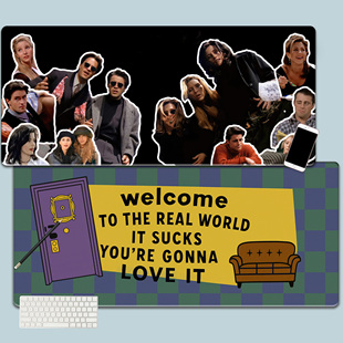 老友记周边六人行游戏桌垫超大鼠标垫防滑大桌垫胶垫friends