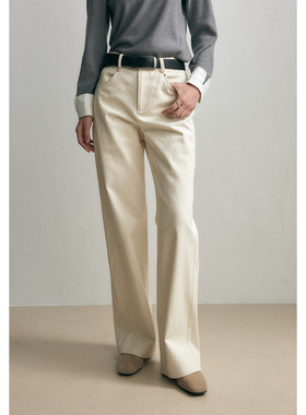 RAREST 穿搭利器！环保无染色原色纯棉洗水直筒休闲白牛仔裤