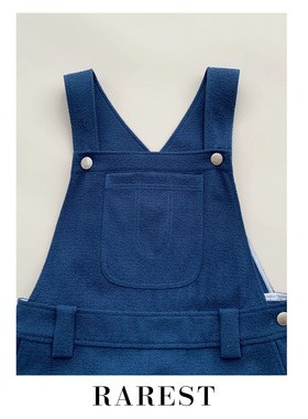 [5.11晚7点直播]时髦摩登超有范 韩国肌理材质宽松懒人背带裤