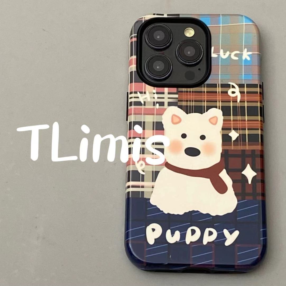 原创五拼接小狗个性韩国菲林壳二合一苹果16promax手机壳iPhone15新款14promax磨砂13pro高级13防摔12保护壳