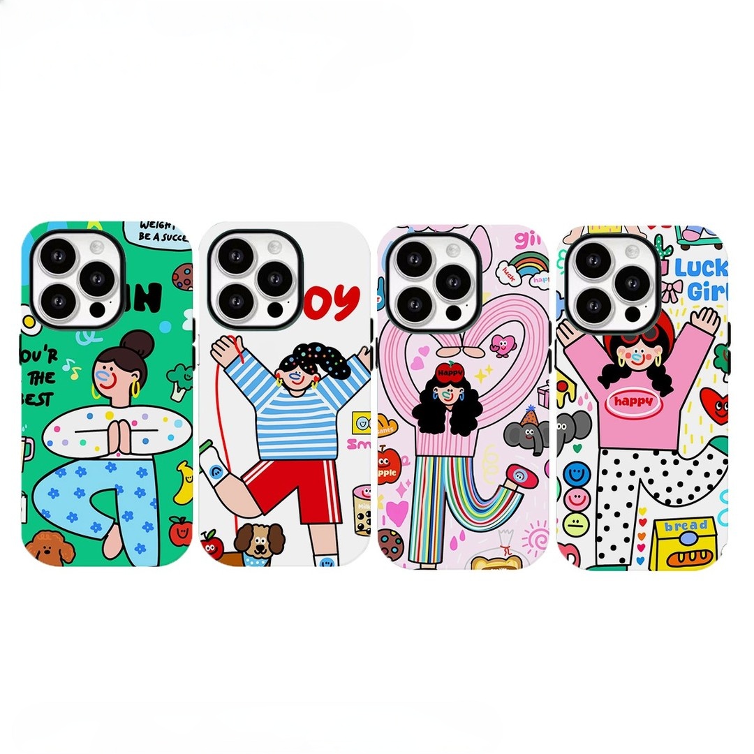 自律女孩可爱适用iphone15苹果手机壳16pro防摔13promax12菲林二合一14Pro小米华为荣耀OPPOvivo11Xsma防摔
