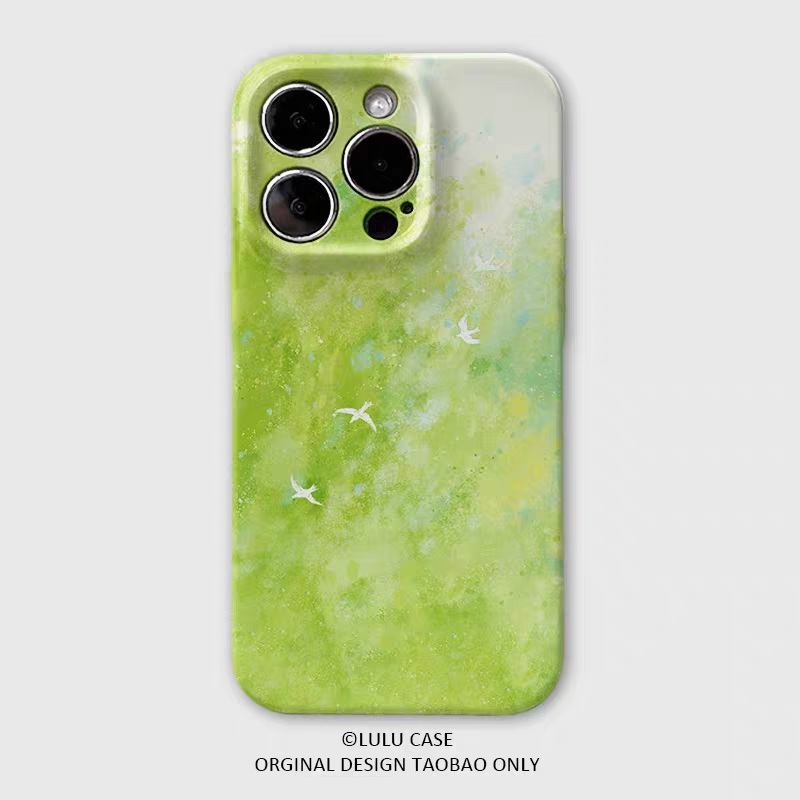 适用于iPhone16Promax清新碧野白鸽15promax手机壳14pro文艺xr创意12软壳11高级感15plus小众苹果13promax