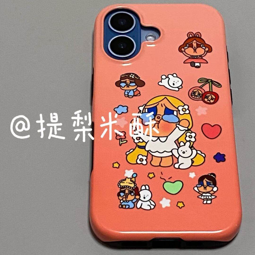 ins风爱哭女孩适用于iPhone17 Pro Max手机壳美版新款菲林二合一苹果16pro防摔12全包15保护套原创1413手机壳