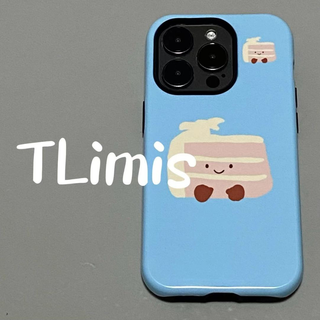 原创个性大小蛋糕韩国菲林壳二合一苹果16promax手机壳iPhone15新款14promax磨砂13pro高级13防摔12保护壳