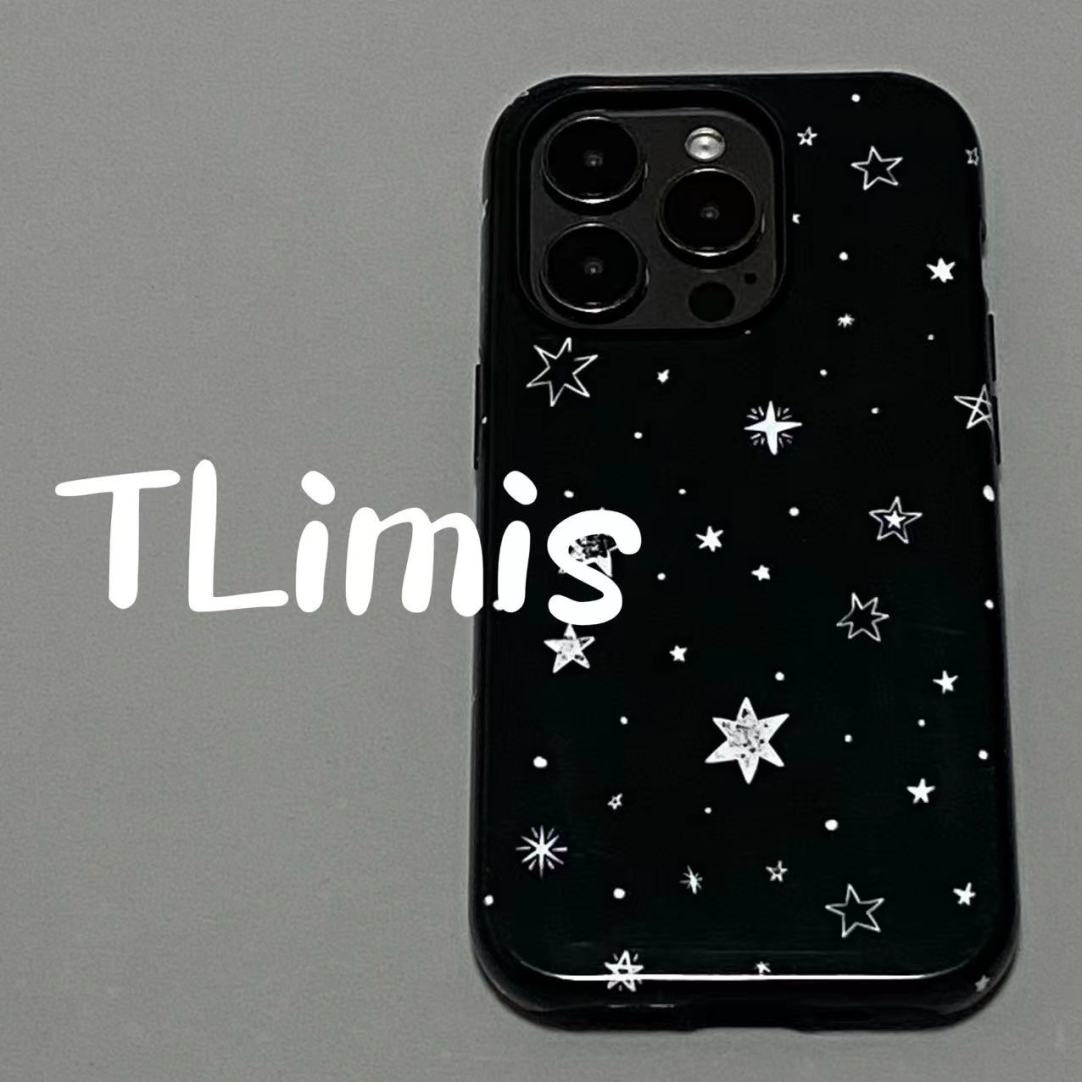 原创星星小波点个性韩国菲林壳二合一苹果16promax手机壳iPhone15新款14promax磨砂13pro高级13防摔12保护壳