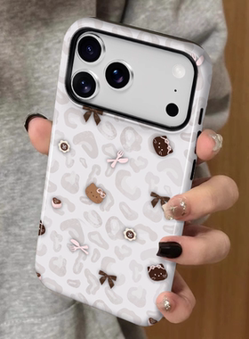 浅灰色豹纹kt适用iPhone16promax苹果17小米15新款mate70华为p80nova荣耀400菲林手机壳opporeno一加vivox200