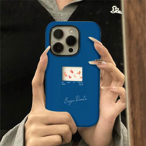 可爱小鱼标签适用iphone17苹果手机壳16pro防摔13promax15菲林二合一14Pro小米华为荣耀OPPOvivo11Xsma防摔