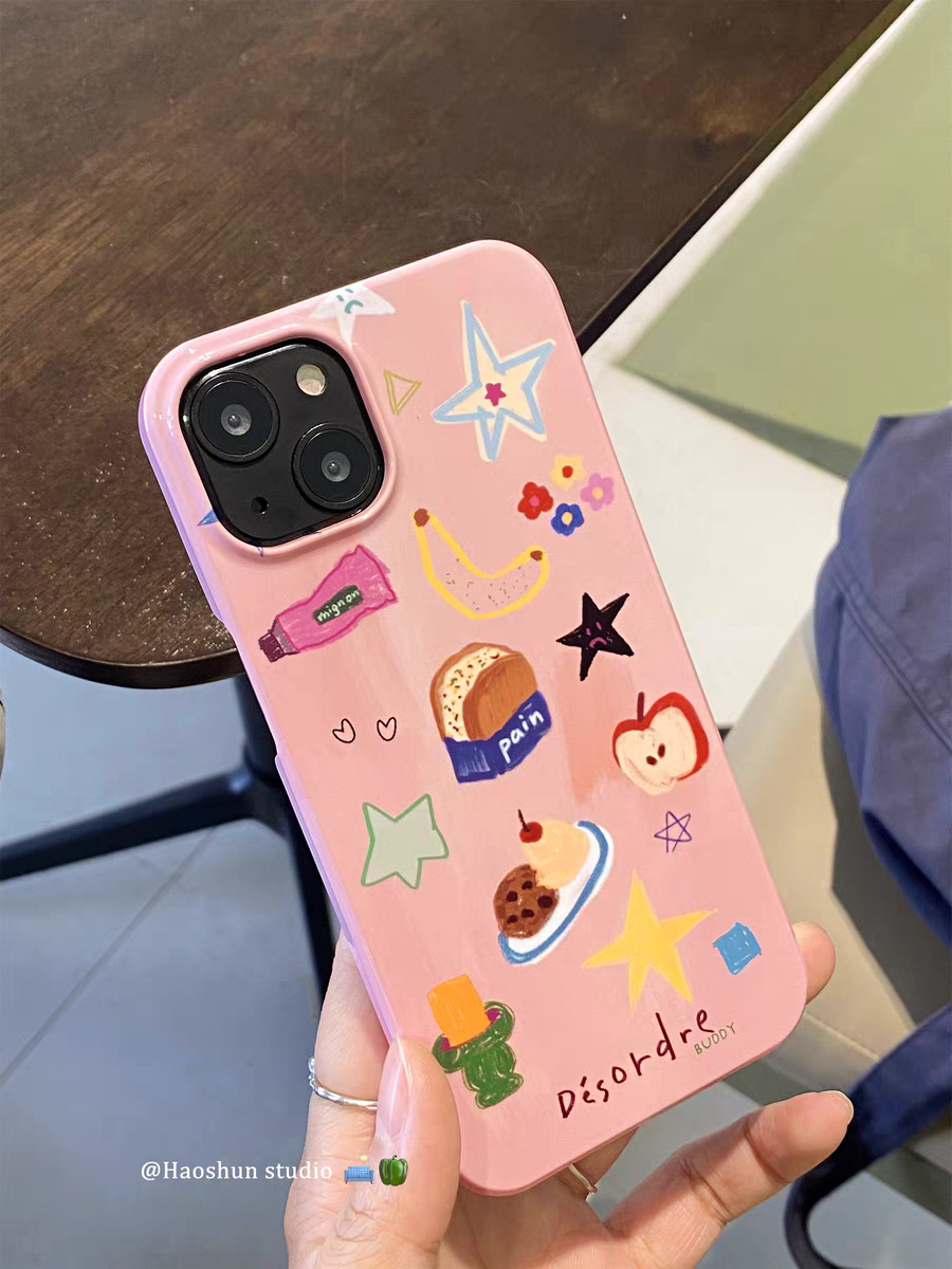 原创in星星甜品适用于苹果15promax手机壳iPhone13个性菲林11高级12华为mate60小米14plus甜美可爱卡通小众女