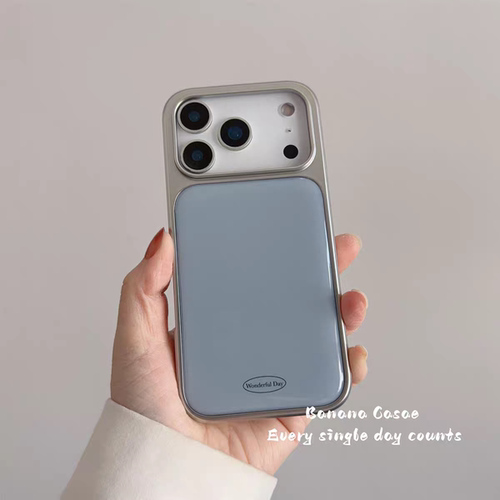 韩系ins小众蓝灰色滴胶手机壳适用苹果iPhone17promax手机壳软边16防摔15原创小米141312/11华为mate60P780