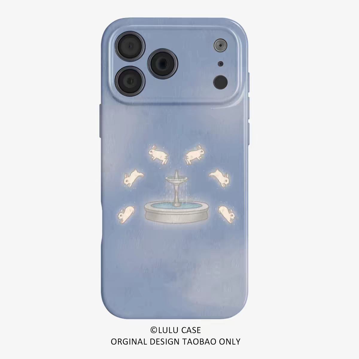 ins风喷泉许愿兔适用苹果18手机壳菲林二合一nova13华为p80mate70小米15个性艺术opporeno14荣耀300iPhone16