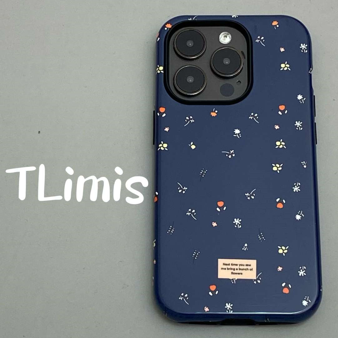 适用蓝色蓝碎花个性韩国菲林壳二合一苹果16promax手机壳iPhone15新款14promax磨砂13pro高级13防摔12保护壳