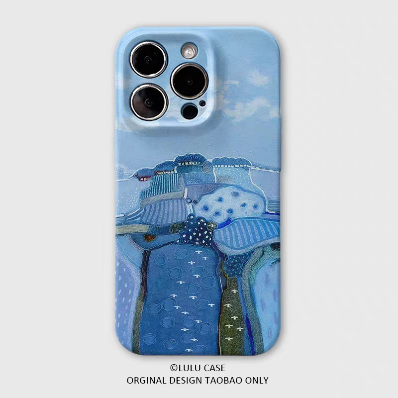 适用于iPhone16Promax蓝色田野分光15promax手机壳14pro抽象xr彩绘12软壳11高级感15plus小众苹果13promax