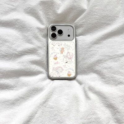 ins风可爱碎花小羊滴胶手机壳适用苹果iPhone17promax手机壳软边16防摔15原创小米141312/11华为mate60P780