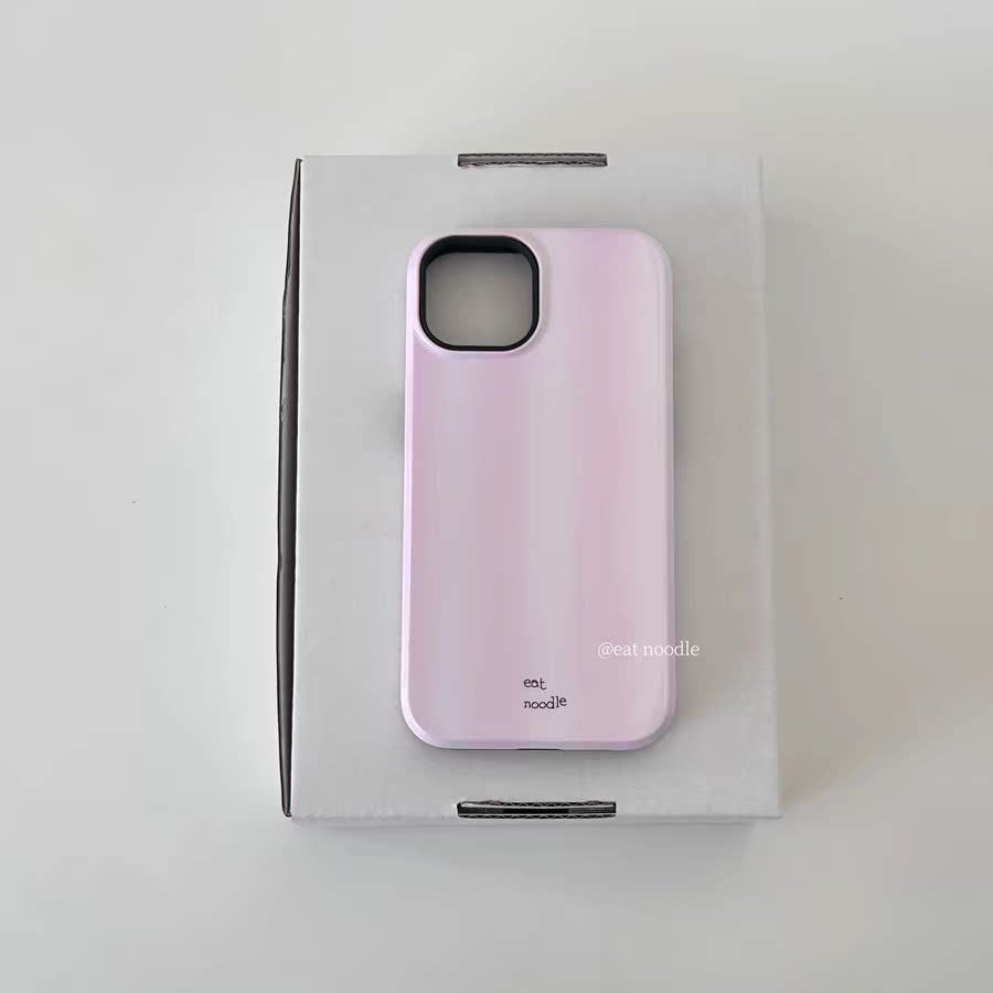 适用个性韩国菲林二合一网红ins全包粉色条纹竖纹亮面 适用iphone14promax纯色pro苹果13手机壳12新款11磨砂
