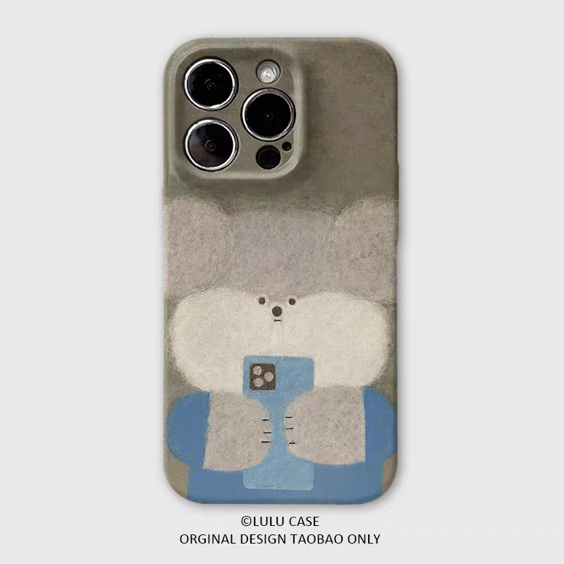 适用于iPhone16Promax嘟嘟脸自拍小狗15pro手机壳13pro小众12mini创意xr软壳11高级感15plus卡通苹果14promax
