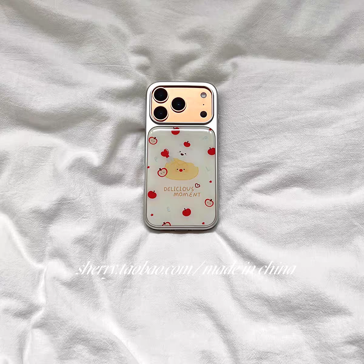 ins风个性电镀银边芝士狗狗滴胶适用于苹果17ProMax手机壳iPhone16Pro小众少女心15简约14小清新卡通可爱软萌