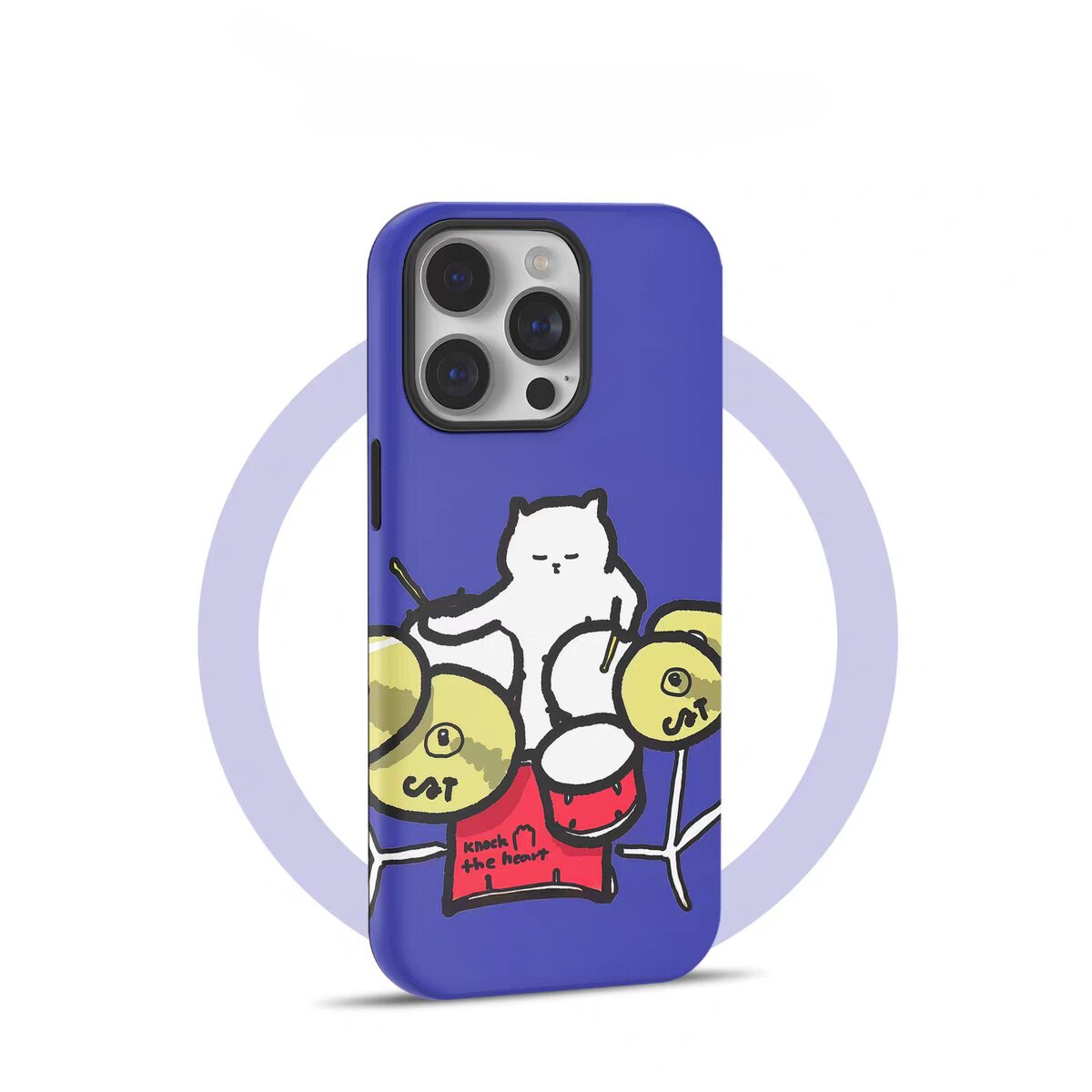 ins打鼓乐队猫适用iphone15苹果手机壳16pro防摔17promax13菲林全包壳14Pro小米华为荣耀OPPOvivo11Xsma软壳