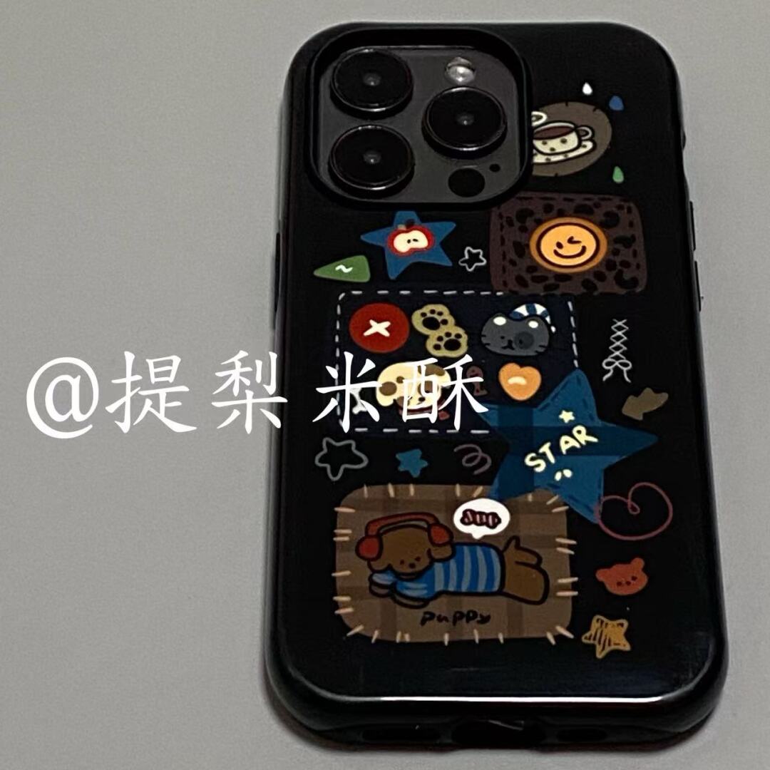 ins美格中小狗适用iphone17苹果手机壳16pro防摔13promax15菲林二合一14Pro小米华为荣耀OPPOvivo11Xsma防摔