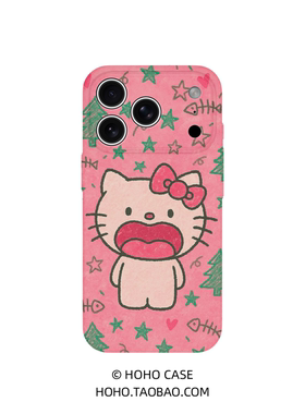 ins风哇塞kitty手机壳适用于iphone17promax16苹果15小米14小众1312ins11菲林vivox200华为mate70proP70/80