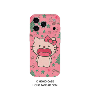 ins风哇塞kitty手机壳适用于iphone17promax16苹果15小米14小众1312ins11菲林vivox200华为mate70proP70